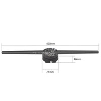FLC Series Small Size 42cm (16.5 inch) | 3D Holographic LED Fan | 2-Pack Fans with Outdoor Double-Sided Mounting Bracket | Commercial Holographic Signage | 2 Blades