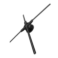 FLA Series Medium Size 45cm to 49cm (17.7–19.3 inch) | 3D Holographic LED Fan | Fan Only / Transparent Protective Cover / Black Background Protective Cover | Professional LED Holographic Fan | 4 Blades