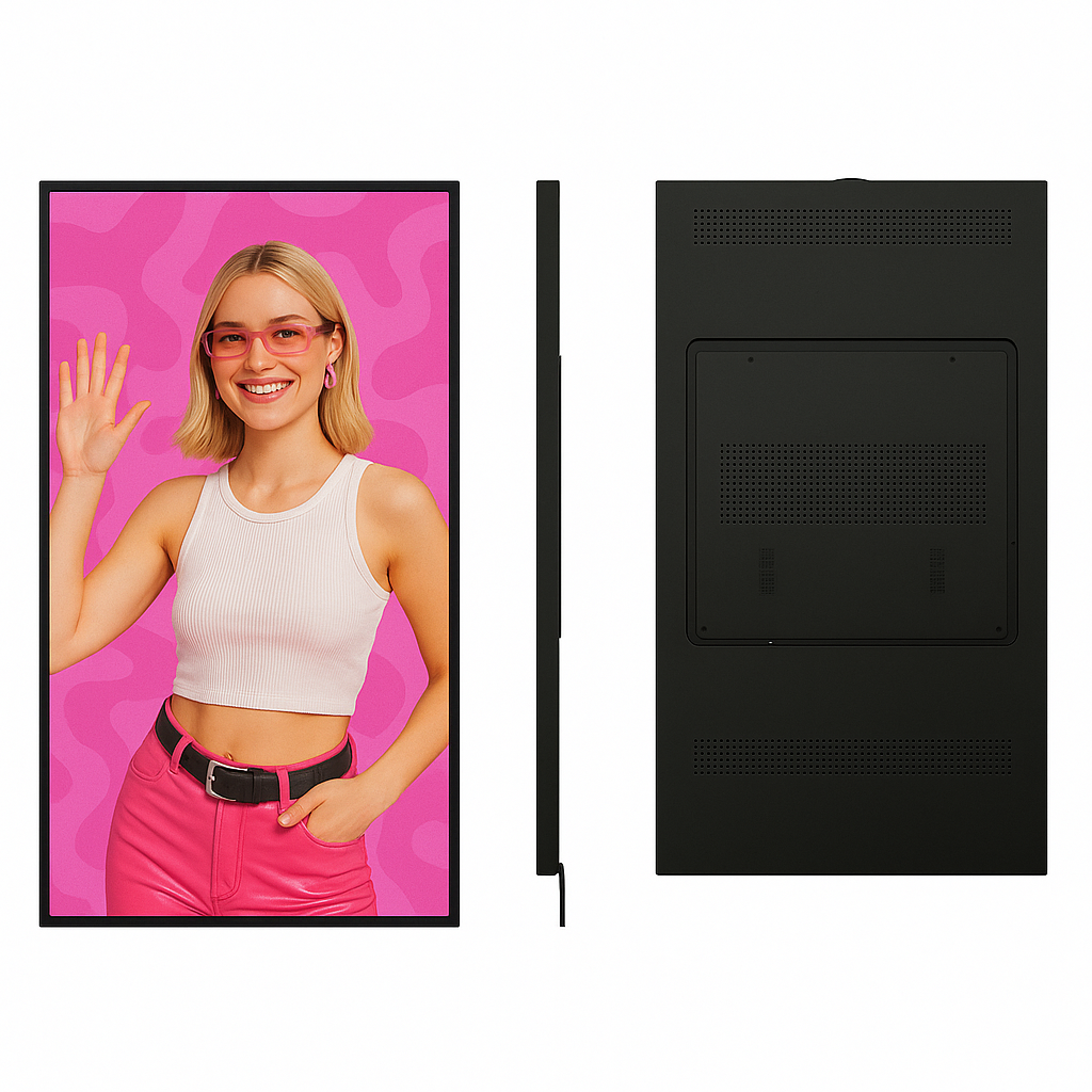 75" Single-Sided 2500nits High Brightness LCD Window Display Advertising Monitor, Android RK3568 2G+32G, Non-Touch, Cloud/APP/USB, Wall-Mount/Floor Stand/Suspended Installation