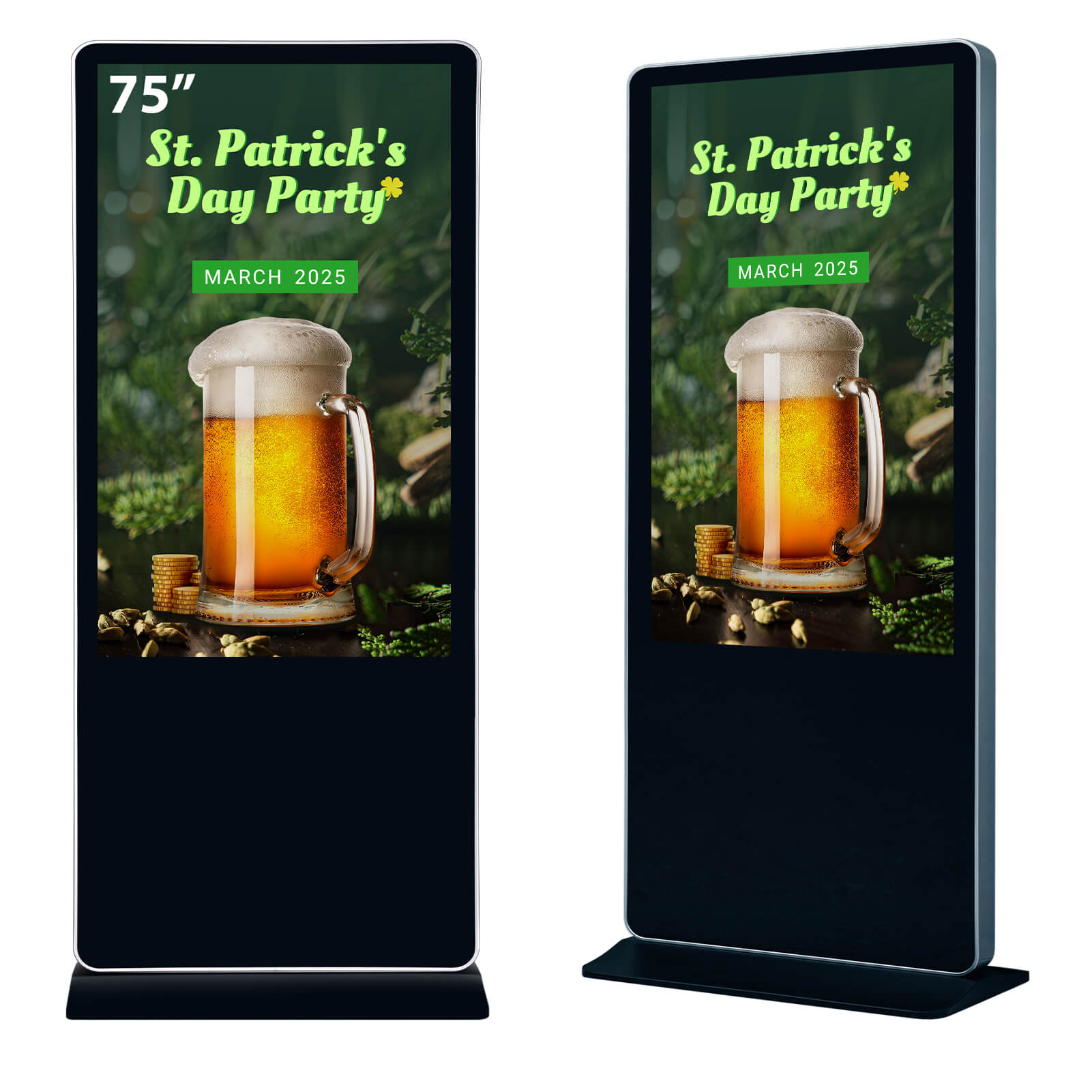 75" LCD Indoor Digital Media Display Advertising Poster
