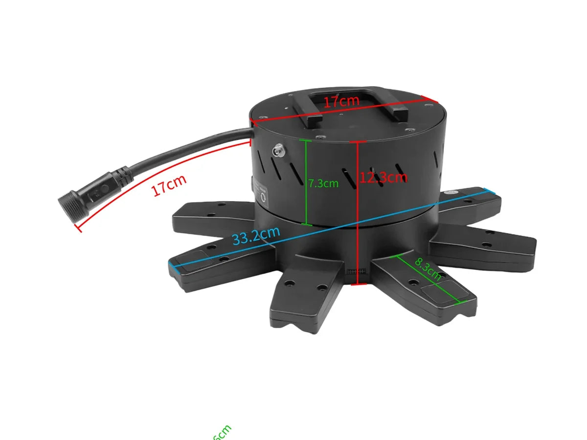 FLS Series Large Size 150cm to 180cm (59.1–70.9 inch) | 3D Holographic LED Fan | Fan Only / Fan with Dual-Pole Mobile Stand | Smart Advertising Holographic Display | 8 Blades