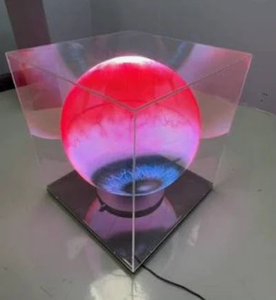 SPHC Series Medium Size 50cm (19.7 inch) | 3D Holographic LED Fan | Fan Only with Base | Business Holographic LED Fan | 4 Blades