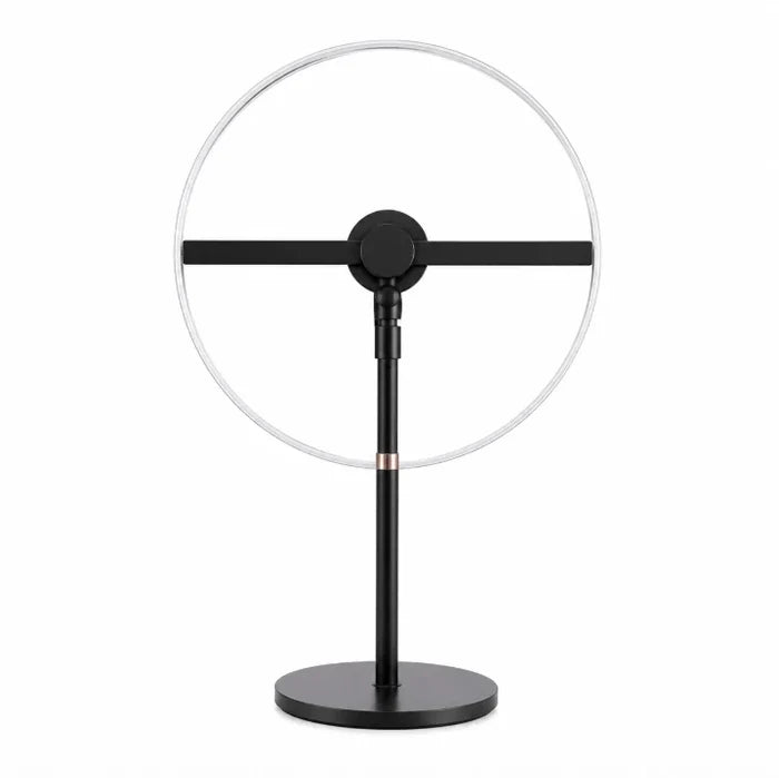 FLA Series Small Size 11cm to 42cm (4.3–16.5 inch) | 3D Holographic LED Fan | Desktop Stand with Transparent Protective Cover | Shop Display Holographic Fan | 2 Blades