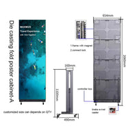 LP-F Series Foldable Extra-Large LED Visual Poster Display | 1000×2250mm | P1.25 / P1.56 / P1.95 / P2.6 | 1 / 3 / 6-Pack | GOB Surface + Magnetic Frame | Available