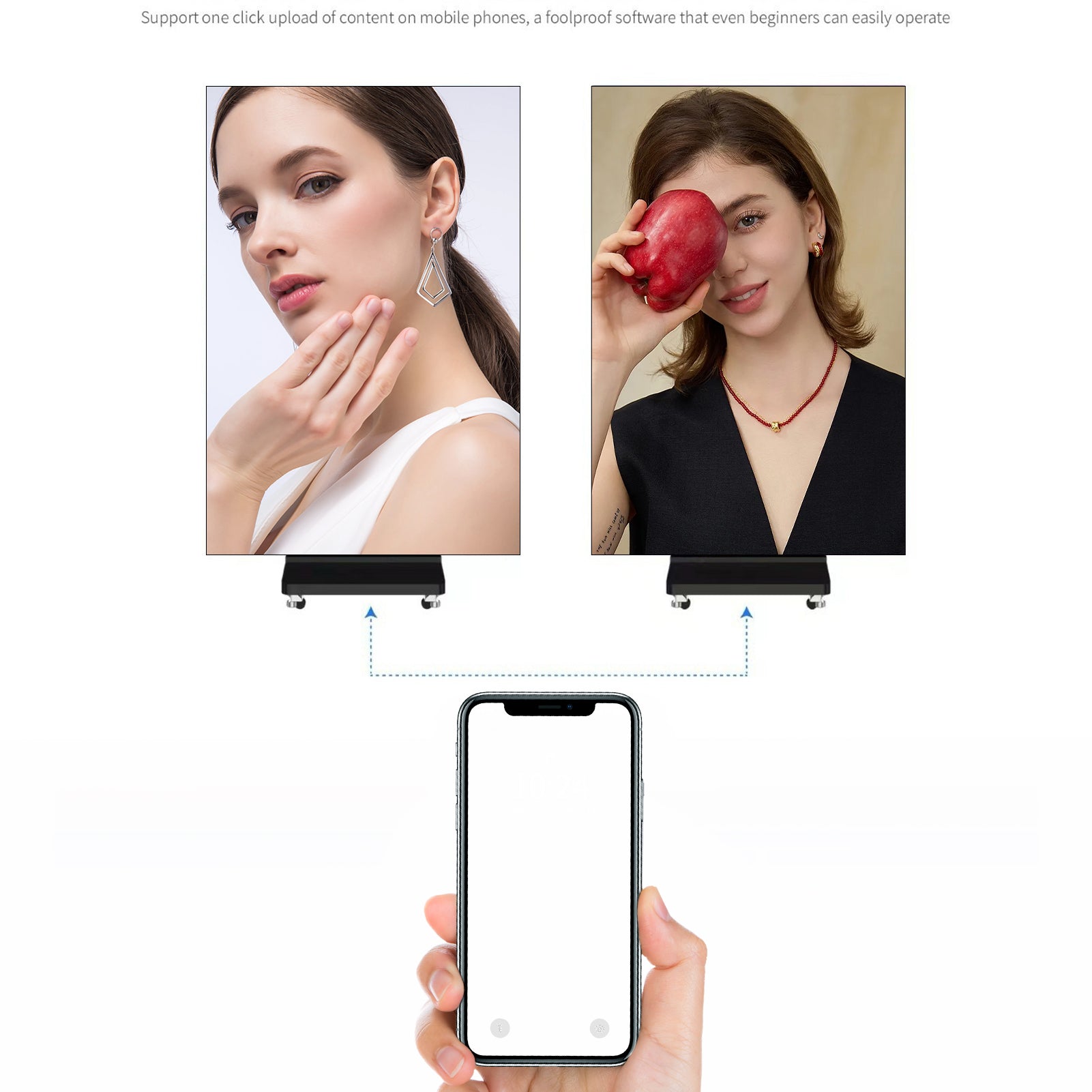 LP-TR Series LED Tri-Fold Poster Sign | 1280×1920mm Foldable Panel | P1.53 / P1.86 / P2 / P2.5 | GOB Panel | Portable Indoor Kiosk Use