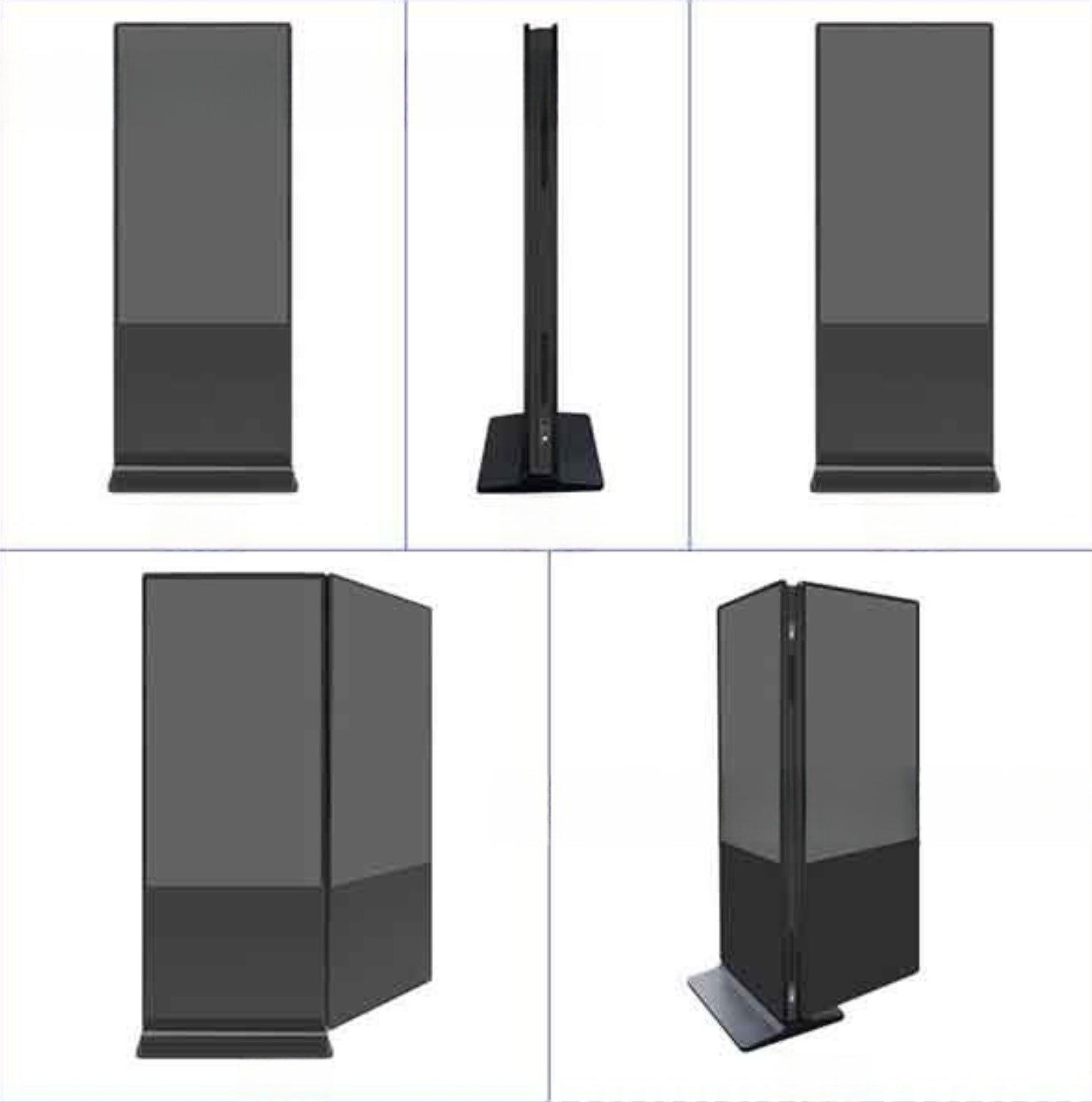 43‘’ Dual-Sided Indoor Floor-Standing LCD Digital Poster with Wheel Stand | Android RK3568 2GB+16GB | No Touch | CMS Preinstalled