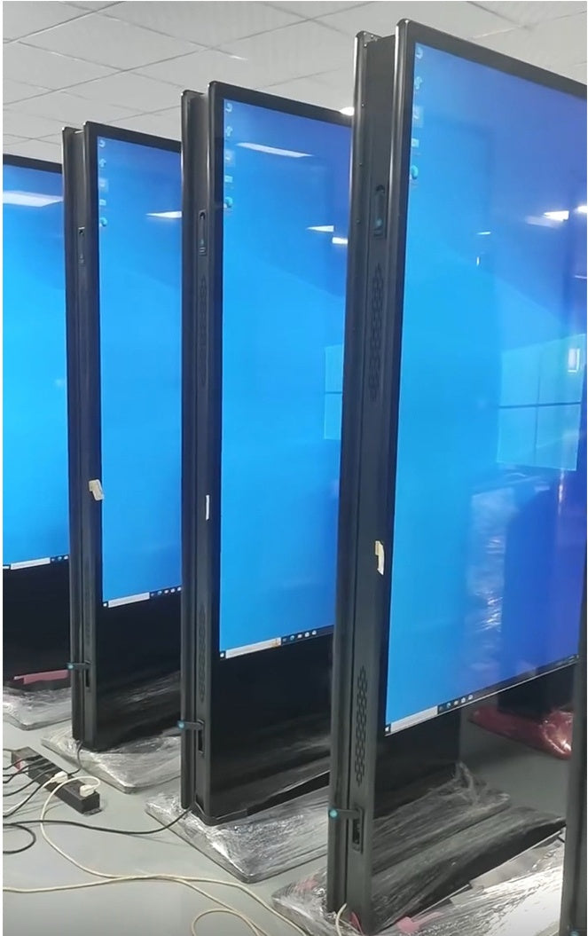 50‘’ Dual-Sided Indoor Floor-Standing LCD Digital Poster with Wheel Stand | Android RK3568 2GB+16GB | Non-Touch | CMS Preinstalled