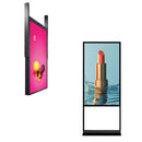 55" Double-Sided High Brightness LCD Window Display, 2500nits Front + 700nits Back, Android 2+32G, Non-Touch, Cloud/APP/USB, Hanging/Floor Stand