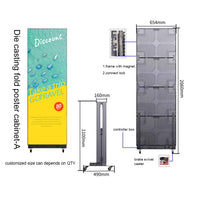 LP-F Series Foldable LED Poster Sign | 640×1920mm | P1.25 / P1.53 / P1.86 / P2.5 | GOB Surface + Magnetic Frame | Available