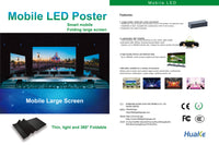 EP-M Series Foldable LED Poster | 1×2.25m All-in-One Rolling Case | P3.9mm Indoor | Remote Liftable LED Display Kit