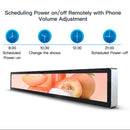 56.6 Inch Commercial Android Stretched LCD Bar Display – 1431×160mm Viewable Ultra-Wide Shelf Screen | Cloud / USB / Mobile App Control