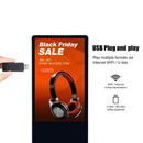 50‘’ Indoor Single-Sided Floor-Standing LCD Digital Poster with Wheel Stand | Android RK3568 2GB+16GB | Non-Touch / Infrared / Capacitive Touch | CMS Preinstalled