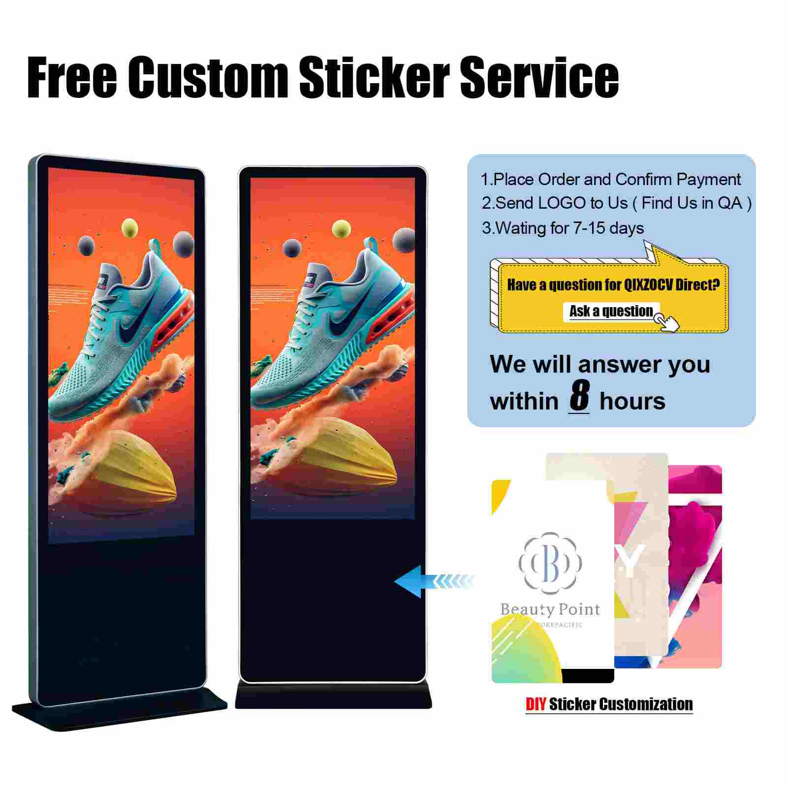 50" LCD Indoor Digital Media Display Advertising Poster