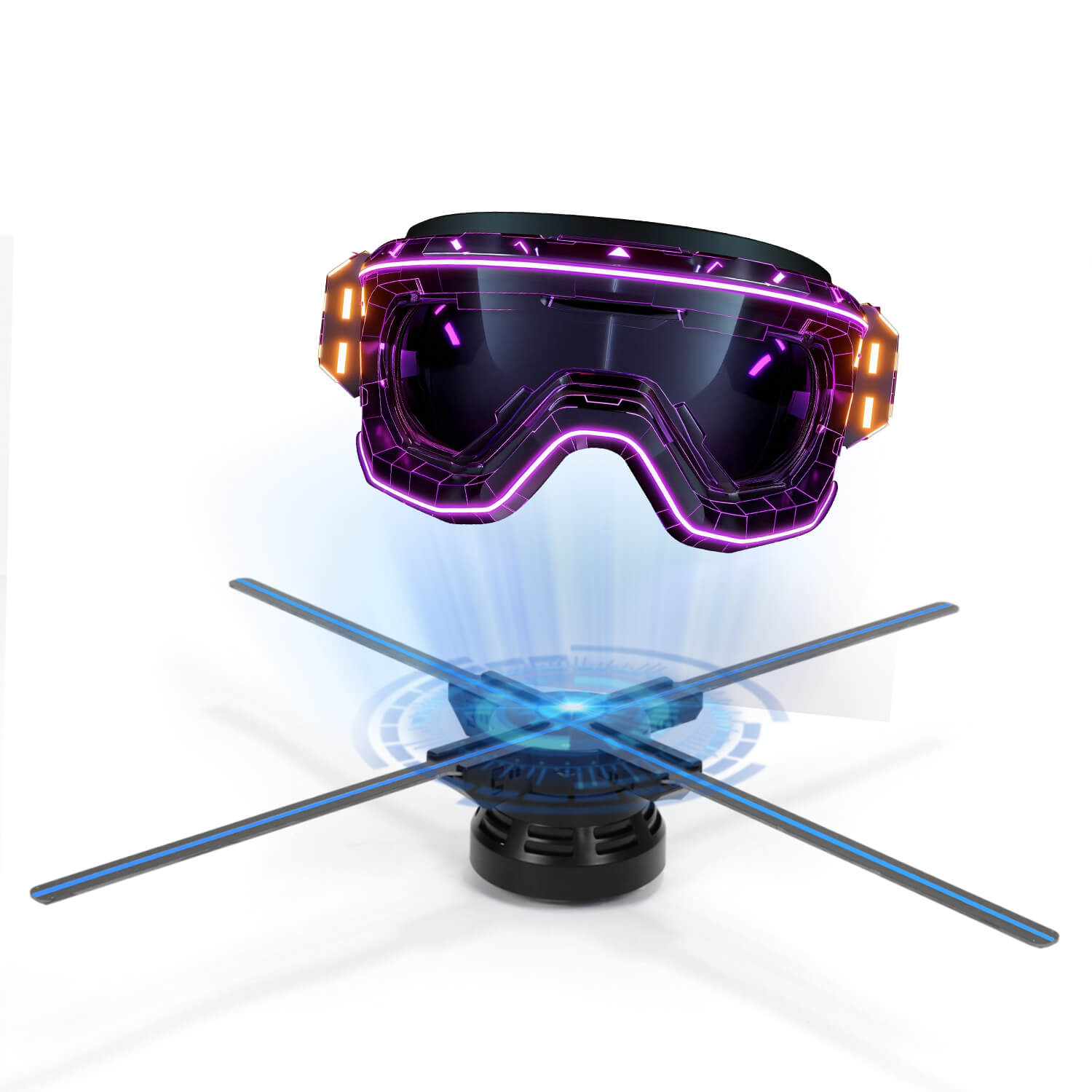 39.37" Rotating Hologram LED Fan OD 100CM Display with Bluetooth & Wi-Fi Control