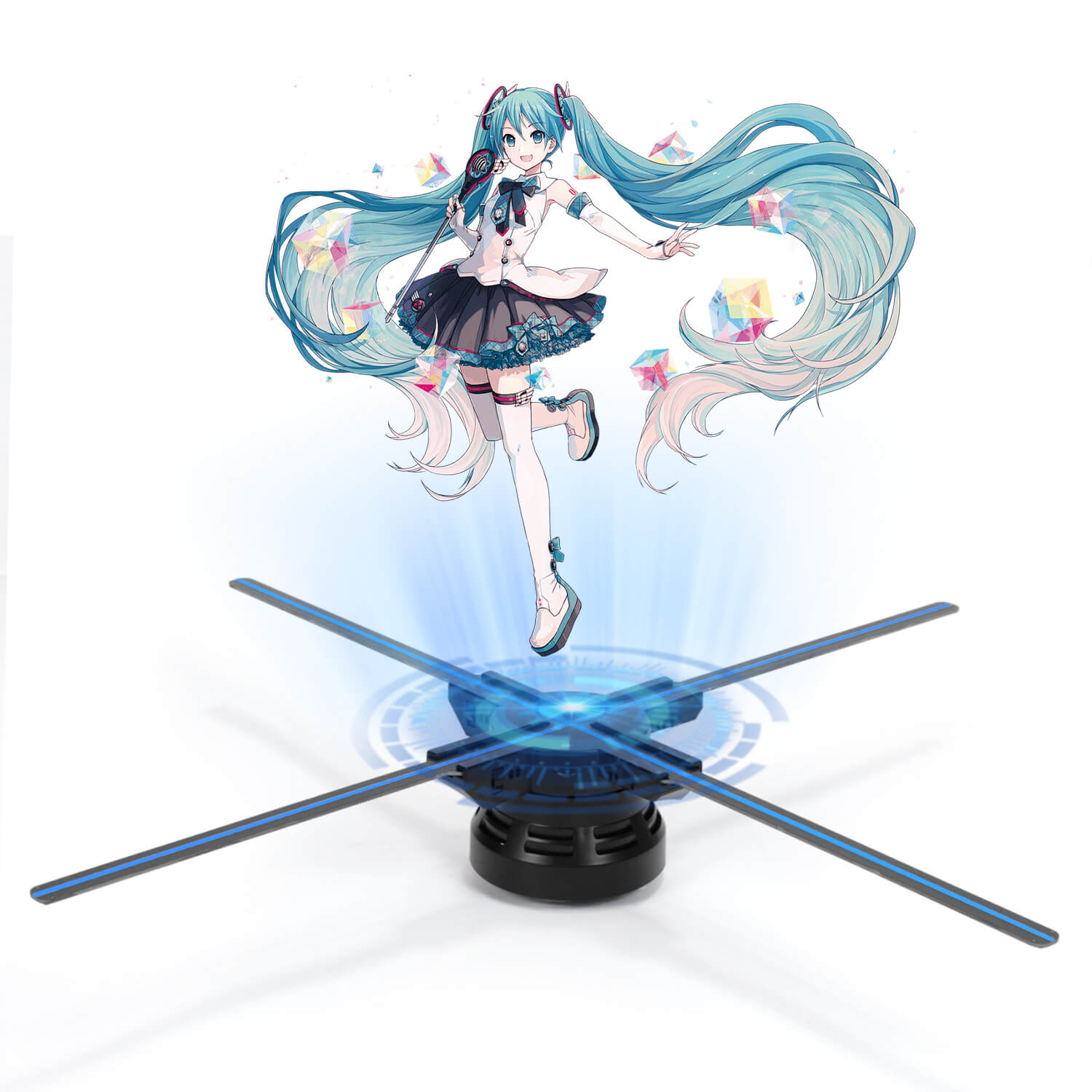 27.56” Rotating Hologram LED Fan OD 70CM Display with Bluetooth & Wi-Fi Control