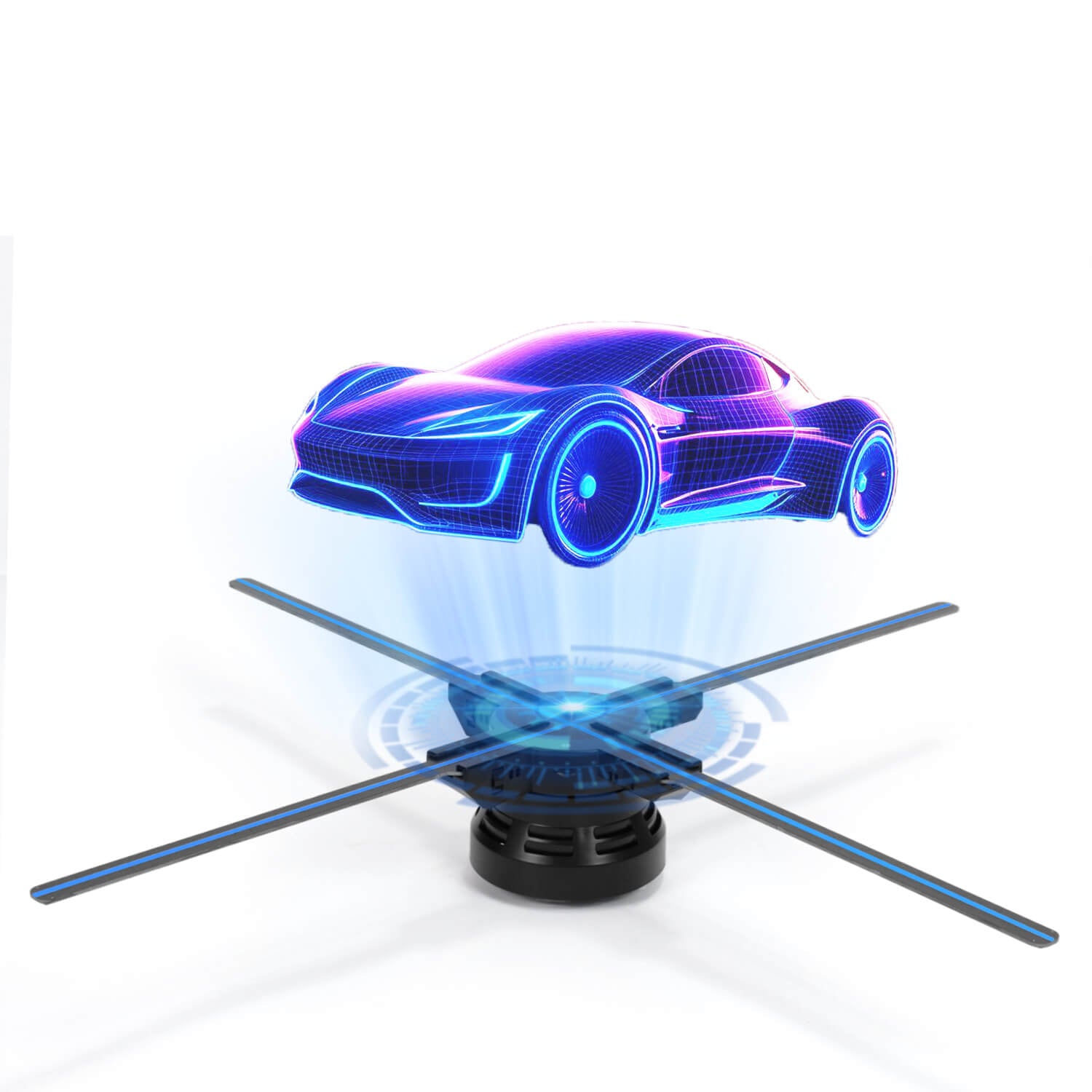 33.46“ Rotating Hologram LED Fan OD 85CM Display with Bluetooth & Wi-Fi Control