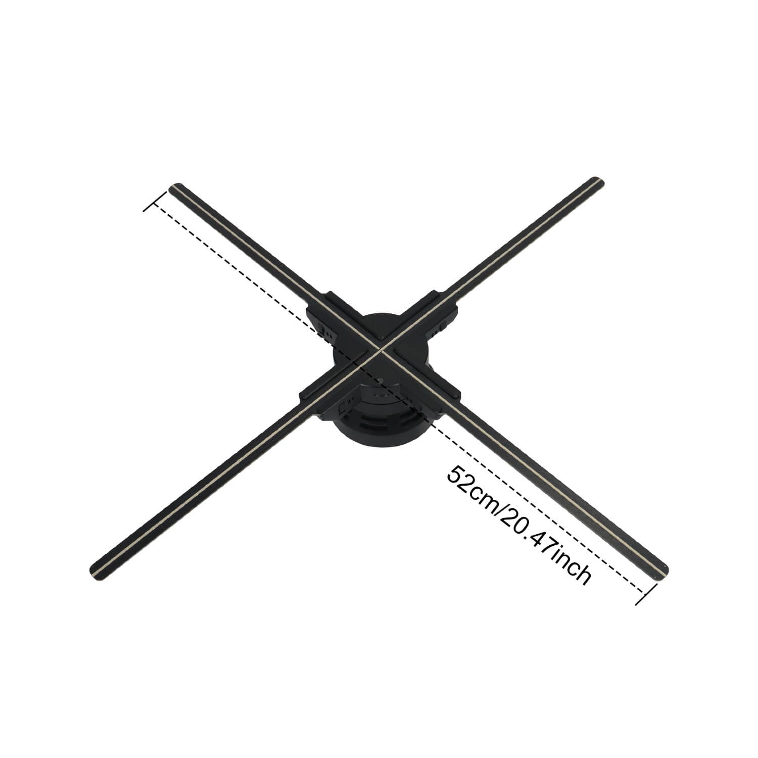 20.47” Rotating Hologram LED Fan 52CM Display with Bluetooth & Wi-Fi Control