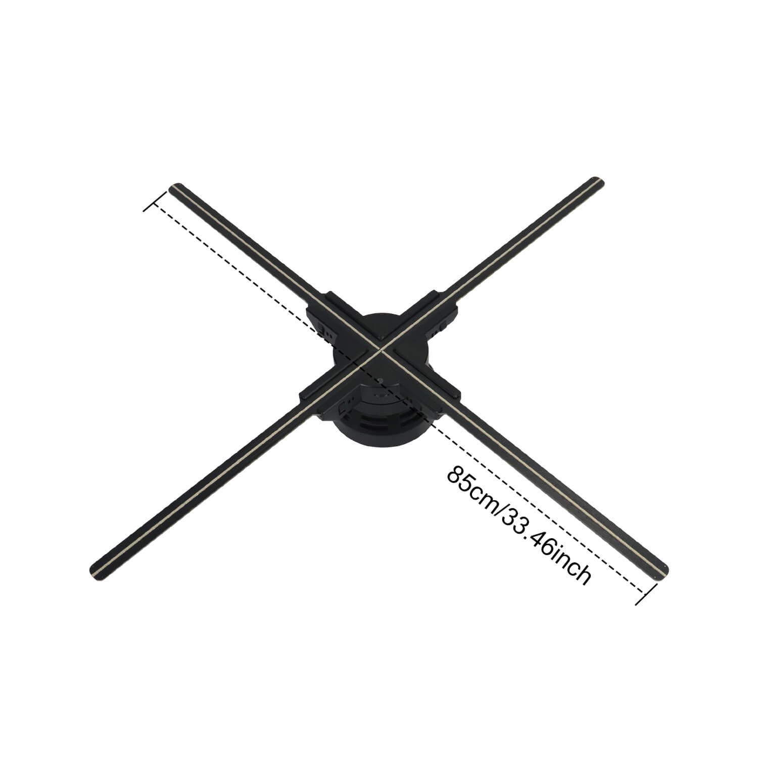 33.46“ Rotating Hologram LED Fan OD 85CM Display with Bluetooth & Wi-Fi Control