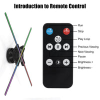 33.46“ Rotating Hologram LED Fan OD 85CM Display with Bluetooth & Wi-Fi Control