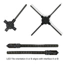 33.46“ Rotating Hologram LED Fan OD 85CM Display with Bluetooth & Wi-Fi Control