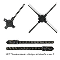 33.46“ Rotating Hologram LED Fan OD 85CM Display with Bluetooth & Wi-Fi Control