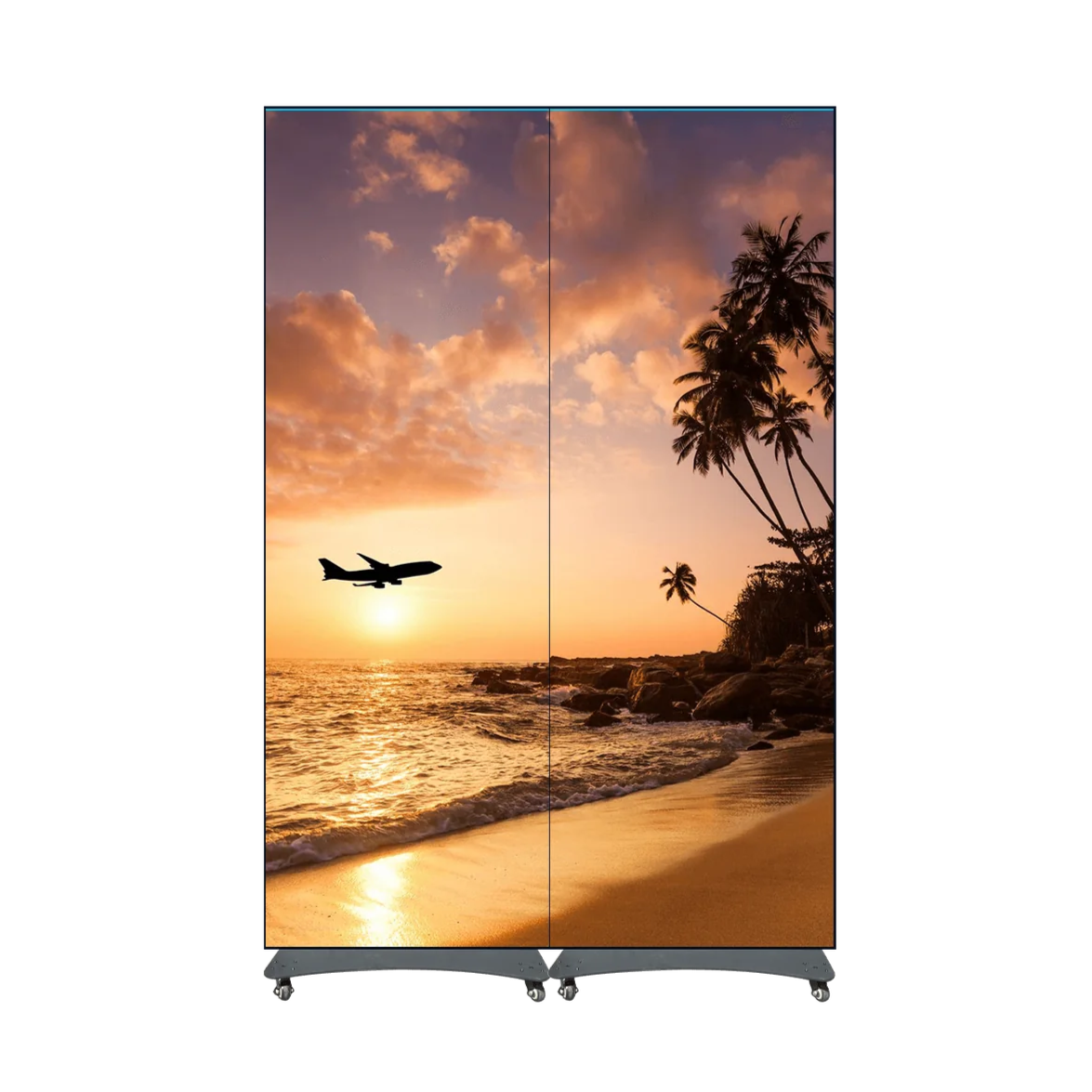 LP-GOB Series LED Poster Sign | 640×1920mm | P1.25 / P1.53 / P1.85 / P2.5 | Indoor Plug-in Display | Flip-Open Magnetic Frame with GOB Surface