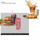 P15 High Transparency Indoor Flexible LED film Display Unit Size 990 x 390mm Self-adhesive on Glass and Window