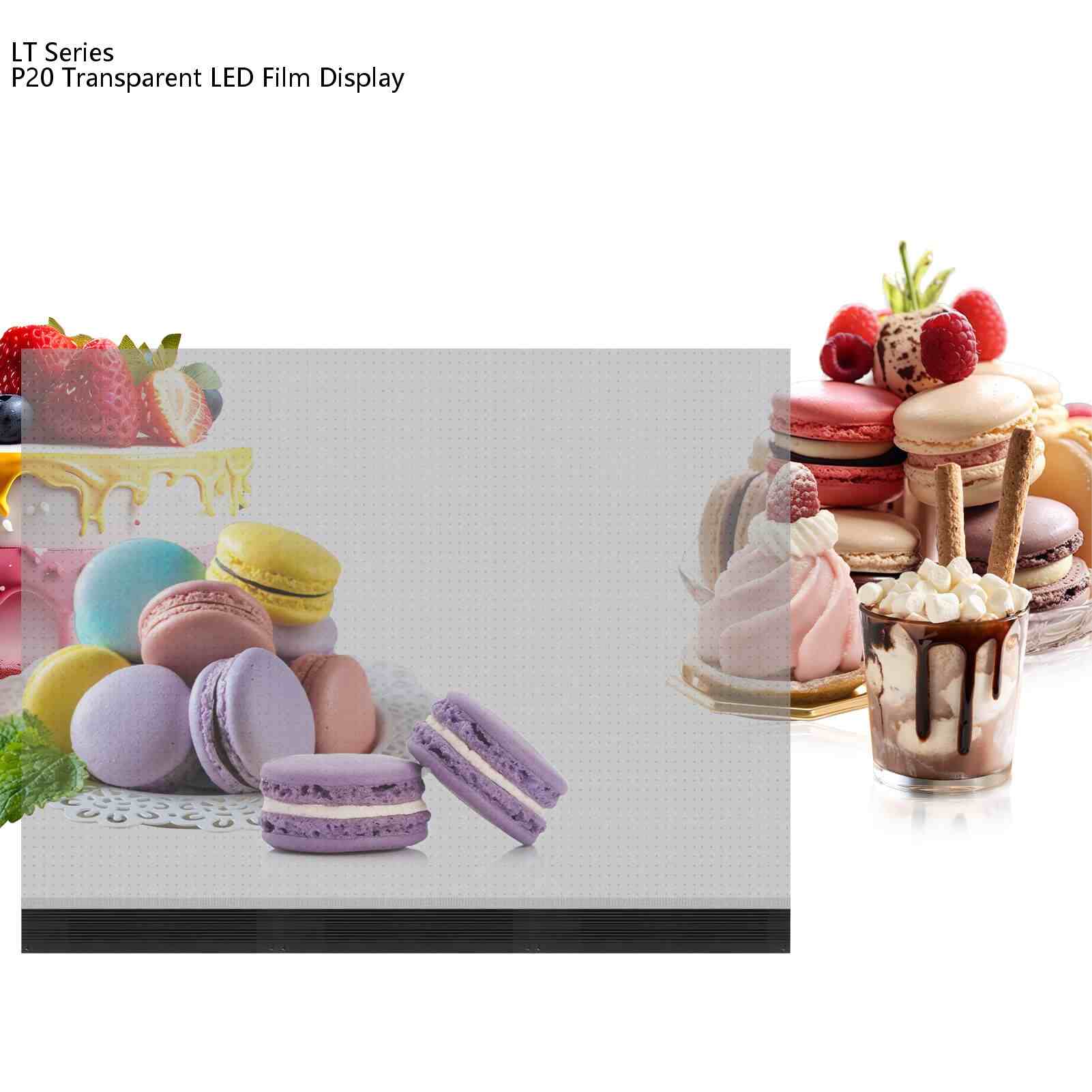 P20 High Transparency Indoor Flexible LED film Display Unit Size 1000 x 400mmSelf-adhesive on Glass and Window