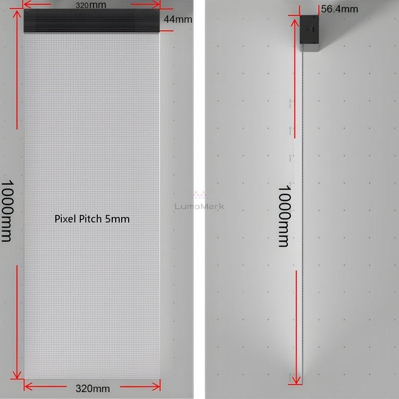 P5 Indoor Flexible LED film Moduler Size 1000 x 320mm Self-adhesive For Shop Window