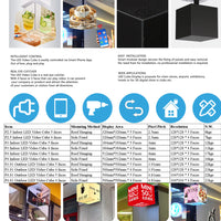 MC Series Multi-Option Magic Cubic LED Display –480 mm |  P2.5 | 5 Face | Outdoor | Display Cube for Retail & Events
