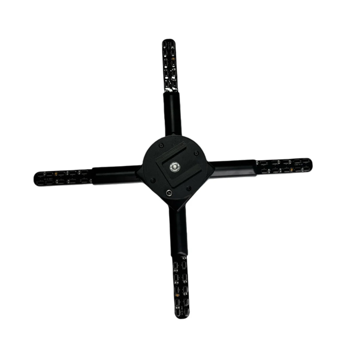 FLA Series Medium Size 45cm to 49cm (17.7–19.3 inch) | 3D Holographic LED Fan | Fan Only / Transparent Protective Cover / Black Background Protective Cover | Professional LED Holographic Fan | 4 Blades