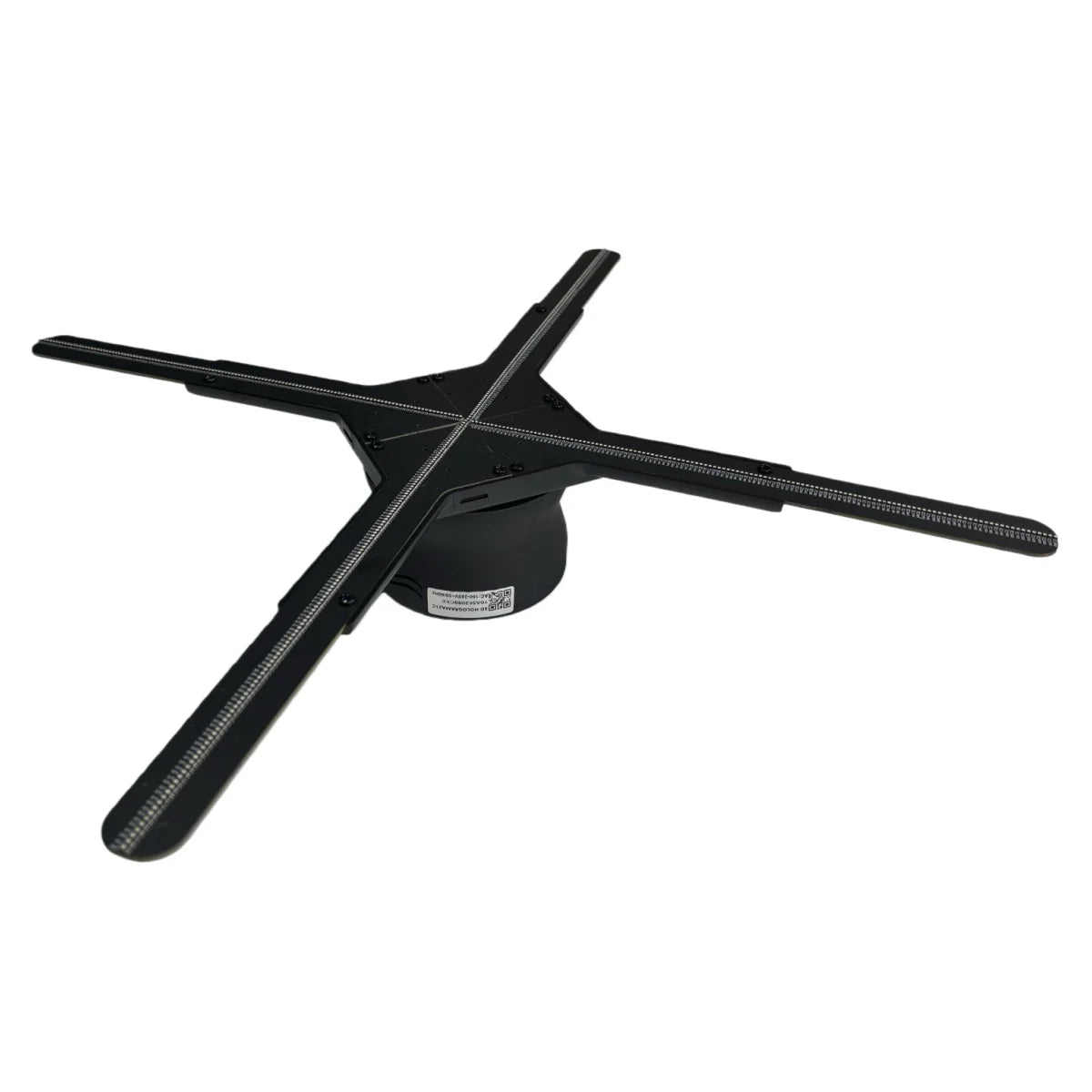 FLA Series Medium Size 45cm to 49cm (17.7–19.3 inch) | 3D Holographic LED Fan | Fan Only / Transparent Protective Cover / Black Background Protective Cover | Professional LED Holographic Fan | 4 Blades