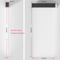 Indoor Flexible Adhesive LED film Display Handheld Sample Kit Demo Testing For Customized Project