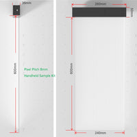 Indoor Flexible Adhesive LED film Display Handheld Sample Kit Demo Testing For Customized Project
