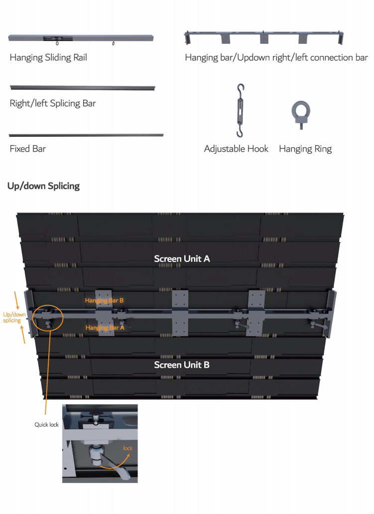 LP-RS 19.68FT by 9.84FT (6x3 Meters 18SQM) Portable Rolling LED Display Screen P2.604 LED Video Wall Turnkey