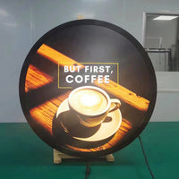 RD Series 23.6 Inch Round / Circular LCD Digital Display Screen – Dia.599.4mm Viewable | Optional Capacitive Touch | Cloud / App / USB Disk Playback