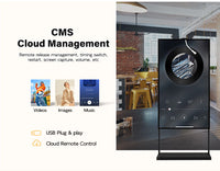 86" Single-Sided 2500nits High Brightness LCD Window Display, Android RK3568 2G+32G, Non-Touch, Cloud/APP/USB, Wall-Mount/Floor Stand/Suspended Installation