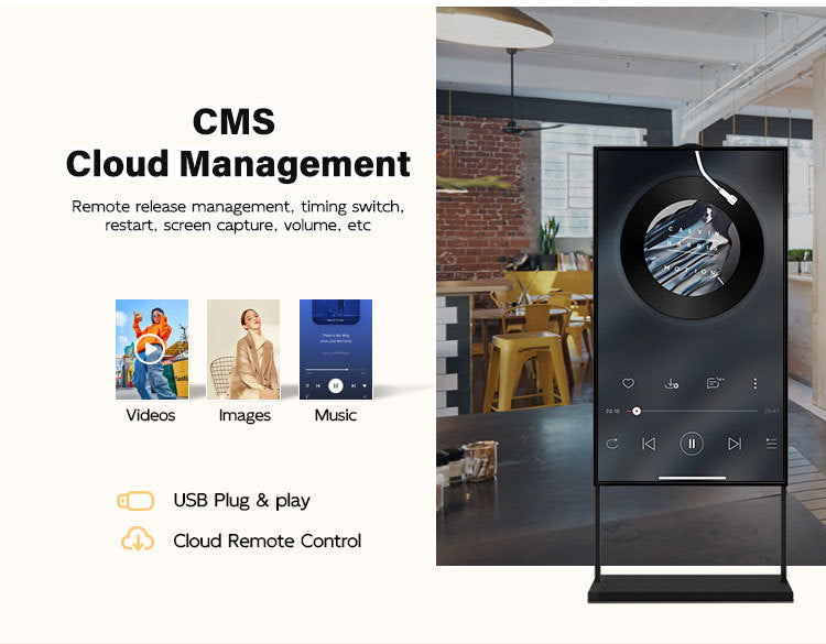 86" Single-Sided 2500nits High Brightness LCD Window Display, Android RK3568 2G+32G, Non-Touch, Cloud/APP/USB, Wall-Mount/Floor Stand/Suspended Installation