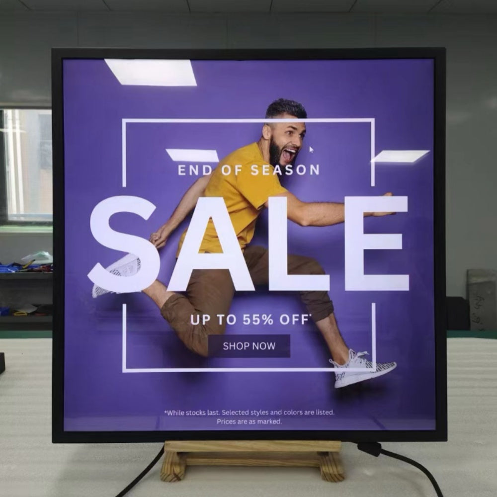 SQ Series 33.3 Inch Proportional Square LCD Display Screen – 598×598mm Viewable | Cloud / App / USB Disk Playback