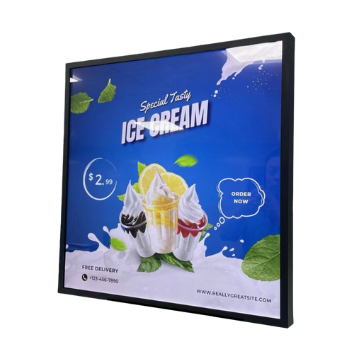 SQ Series 26.5 Inch Square LCD Digital Screen Display – 476×476mm Viewable | Cloud / App / USB Disk Playback