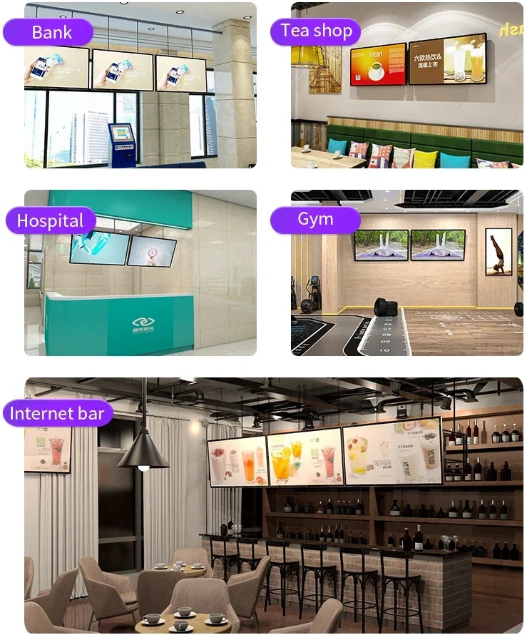 85" Indoor Wall-Mount LCD Digital Poster | Android RK3568 2GB+16GB | Non-Touch / Infrared Touch | CMS Software | VESA Mount