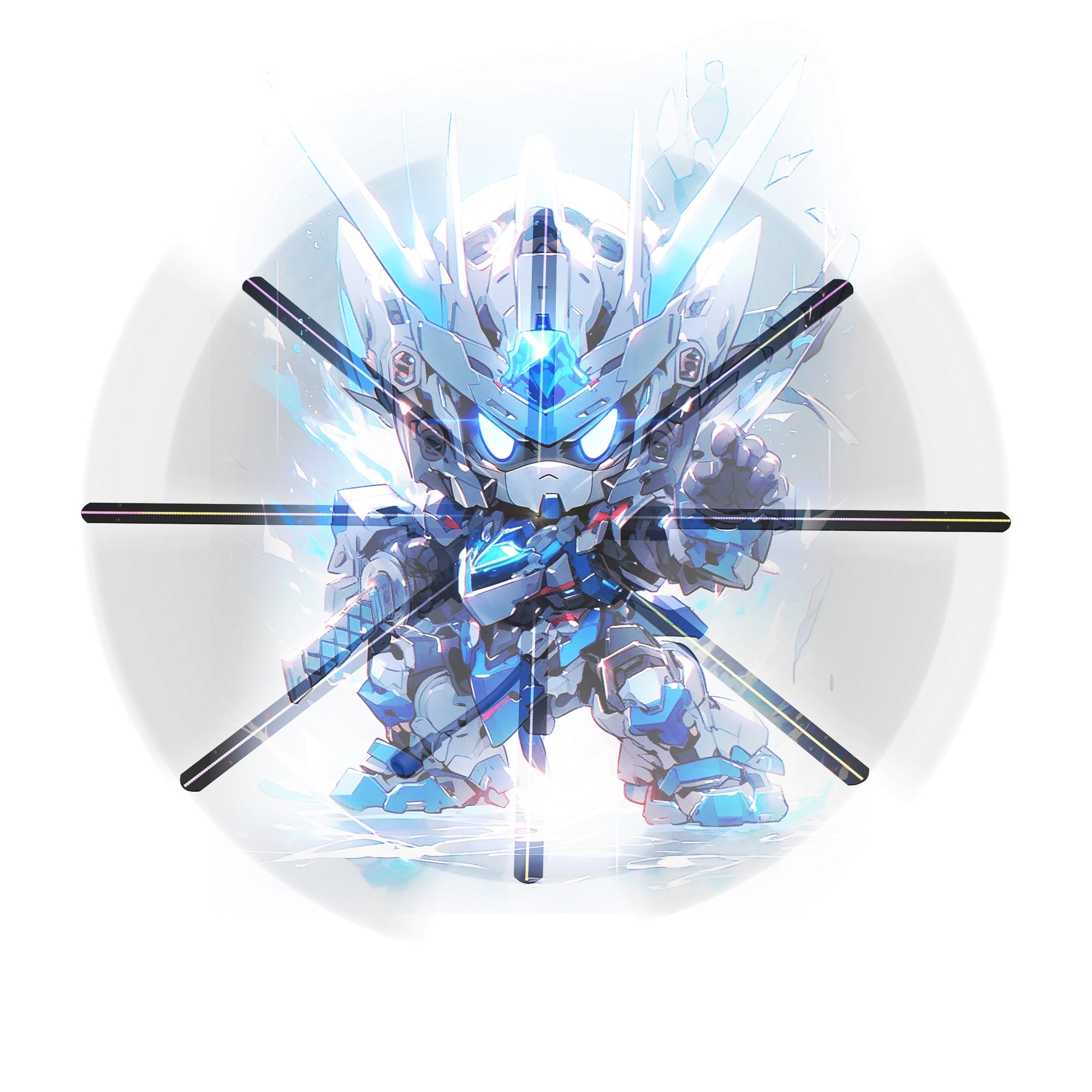 3D-M Series Extra-Large 3D Hologram Fan LED Display – 130cm (51.2”) / 150cm (59.1”) | High Brightness Holographic Advertising Projector for Stage & Events | Fan Only / with Floor Stand (Heavy-Duty Frame)