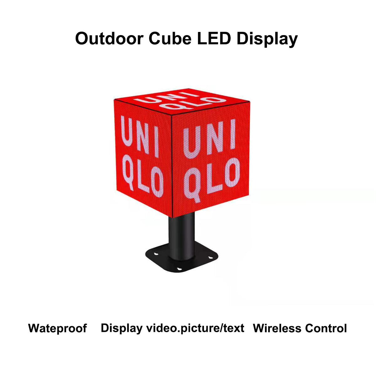 MC Series Multi-Option Magic Cubic LED Display –500 mm |  P3.91 | 5 Face | Outdoor | Display Cube for Retail & Events