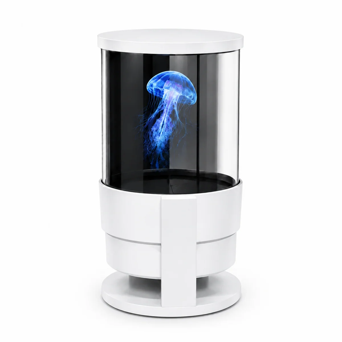 FLA Series Small Size 14cm (5.5 inch) | 3D Holographic LED Fan | Built-in Bluetooth Speaker with Transparent Cylindrical Housing | Business Holographic LED Fan | 2 Blades