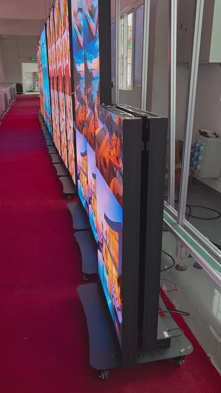 LP-F Series Foldable LED Poster Sign | 640×1920mm | P1.25 / P1.53 / P1.86 / P2.5 | GOB Surface + Magnetic Frame | Available