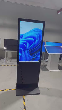 50‘’ Indoor Single-Sided Floor-Standing LCD Digital Poster with Wheel Stand | Android RK3568 2GB+16GB | Non-Touch / Infrared / Capacitive Touch | CMS Preinstalled