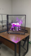 3D-F Series Floor Stand with Square Protective Housing | Compatible with F Series ≤80cm 3D Hologram Fans | Enclosed Safety Design